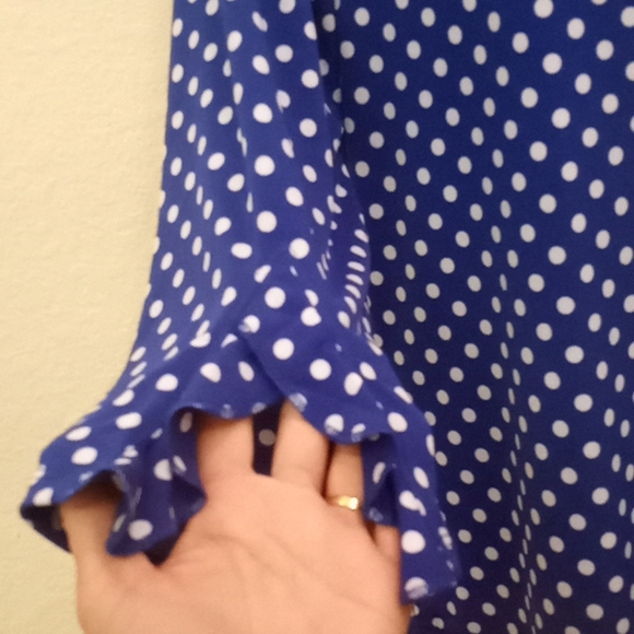 Susan Graver Polka Dot  Blouse - Picture 5 of 12